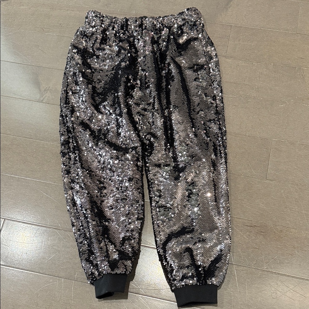 Ann Taylor Loft High quality sz PM lined Sequin Black Joggers worn once.